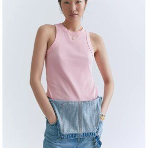 Cream Brightside Tank Top - Madewell - High-Neck Muscle Tank